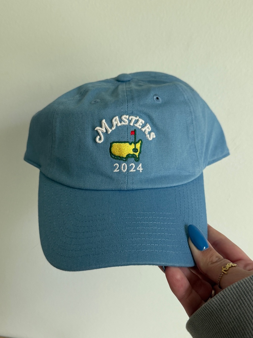 NWT Masters 2024 Embroidered Light Blue Baseball Cap